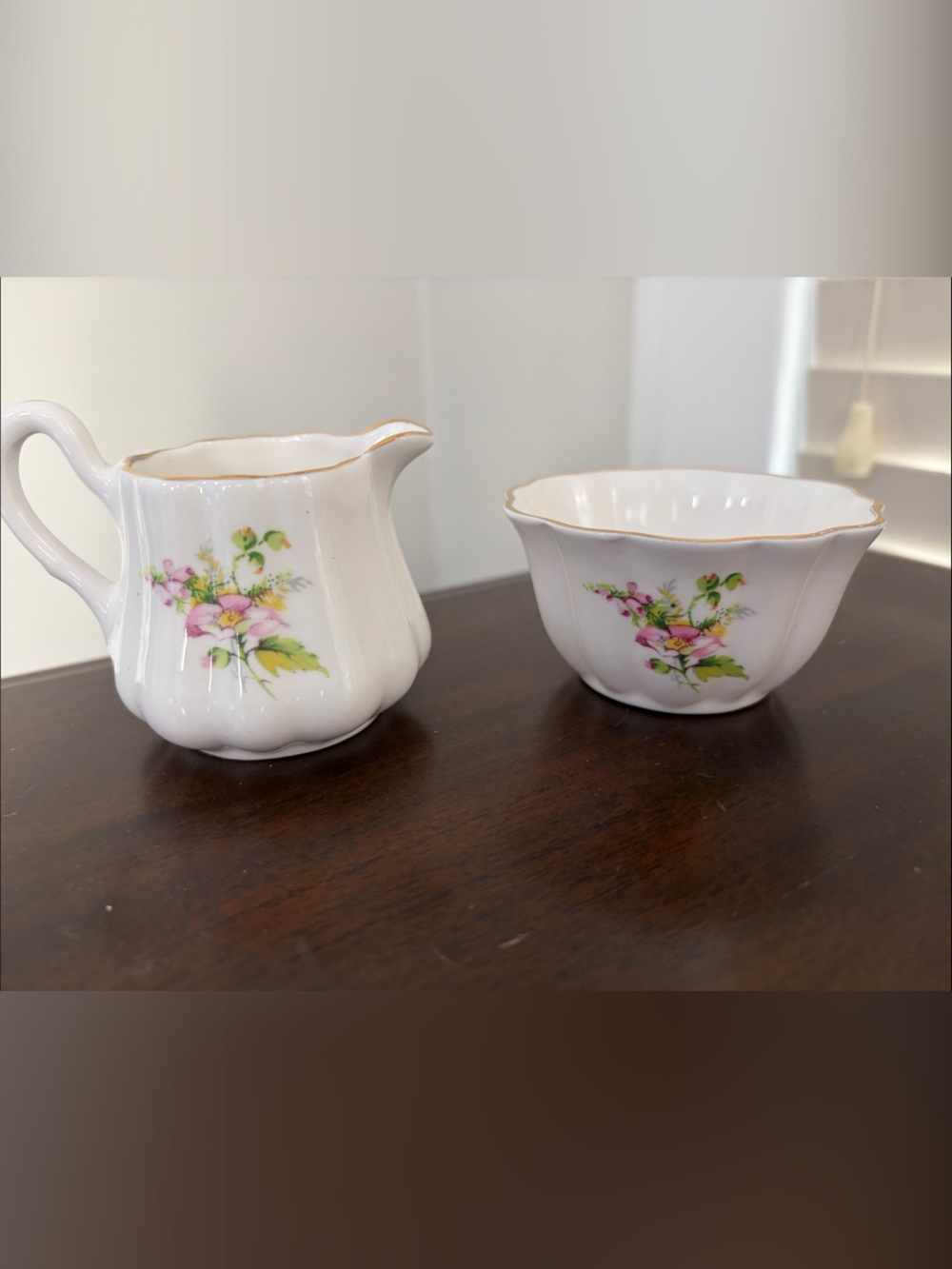 Royal Stuart Spencer Stevenson Cream and Sugar China. Made in England.
